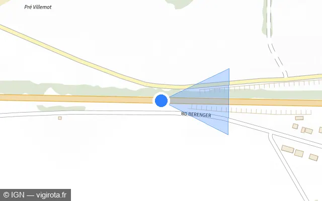 Vue plan de l'emplacement du radar tourelle à Moyvillers sur N 31 / E 46