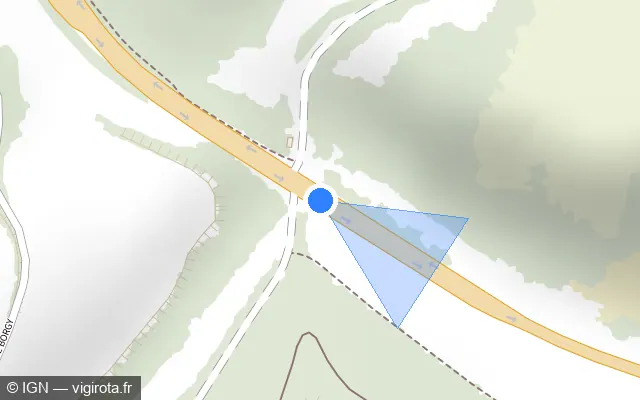 Vue plan de l'emplacement du radar tourelle à Dezize-lès-Maranges sur D 906