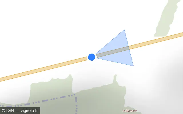Vue plan de l'emplacement du radar tourelle à Tilloy-Floriville sur D 936