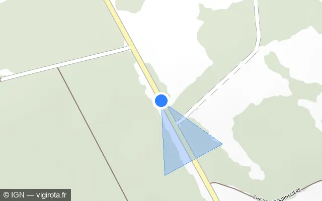 Vue plan de l'emplacement du radar tourelle à Saint-Ouen-sur-Iton sur D 918