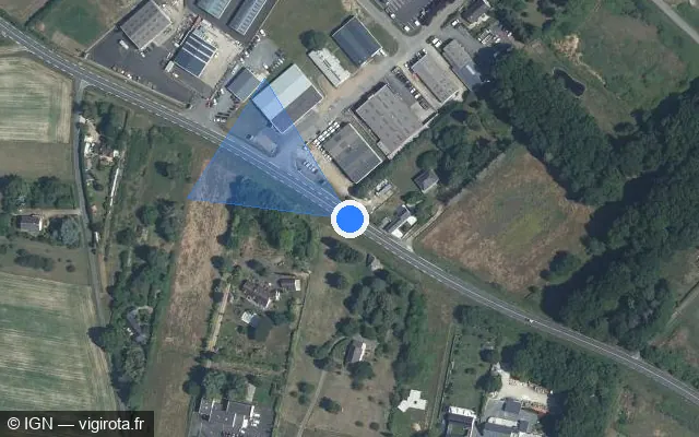 Vue satellite de l'emplacement du radar tourelle à La Membrolle-sur-Choisille sur Route de Château-la-Vallière / M 959