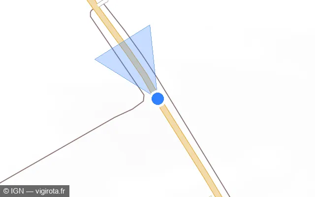 Vue plan de l'emplacement du radar tourelle à Vallant-Saint-Georges sur D 619