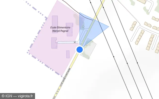 Vue plan de l'emplacement du radar tourelle à Saint-Martin-le-Nœud sur Rue de Sénéfontaine / D 35