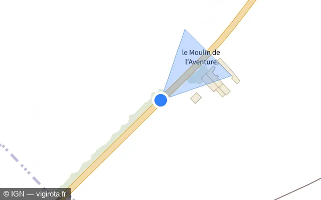 Vue plan de l'emplacement du radar tourelle à Guignecourt sur D 1001
