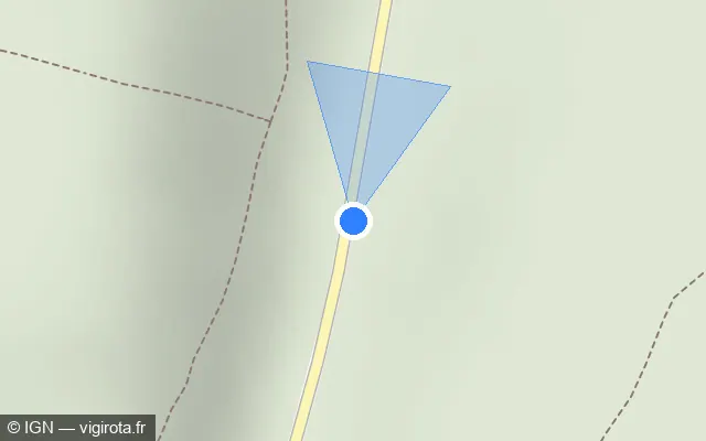Vue plan de l'emplacement du radar tourelle à Rombas sur D 181