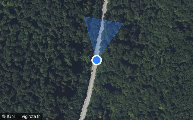 Vue satellite de l'emplacement du radar tourelle à Rombas sur D 181