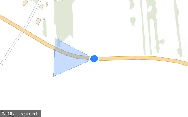 Vue plan de l'emplacement du radar tourelle à Sarnois sur D 315
