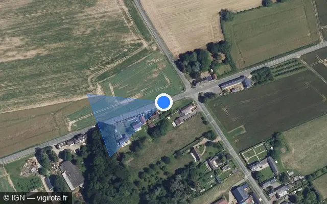 Vue satellite de l'emplacement du radar tourelle à Haute-Épine sur Route de Marseille en Beauvaisis / D 930