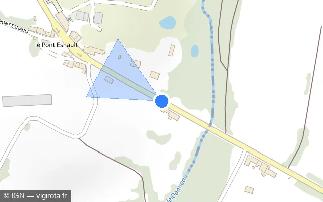 Vue plan de l'emplacement du radar tourelle à Mouzeil sur D 164
