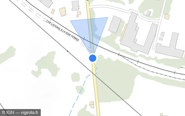 Vue plan de l'emplacement du radar tourelle à Laneuveville-devant-Nancy sur Route de Bayon / M 112