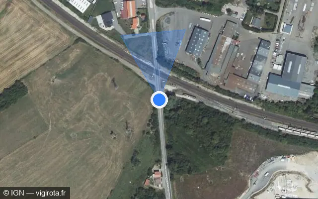 Vue satellite de l'emplacement du radar tourelle à Laneuveville-devant-Nancy sur Route de Bayon / M 112