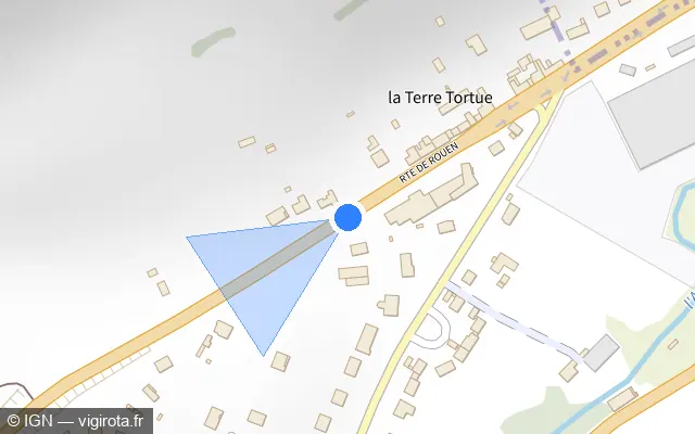Vue plan de l'emplacement du radar tourelle à Goincourt sur Route de Rouen / D 931