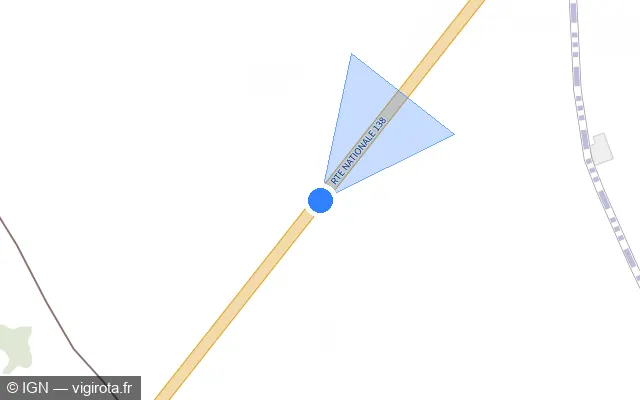 Vue plan de l'emplacement du radar tourelle à Boisney sur D 438