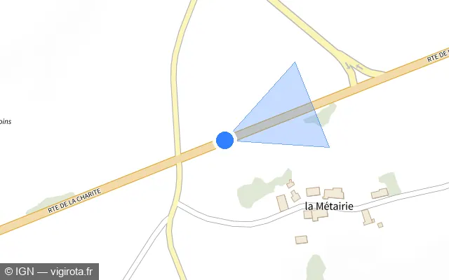 Vue plan de l'emplacement du radar tourelle à Oudan sur N 151