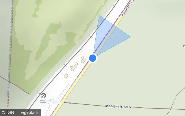 Vue plan de l'emplacement du radar tourelle à Jouy-en-Josas sur Rue Charles de Gaulle / D 446