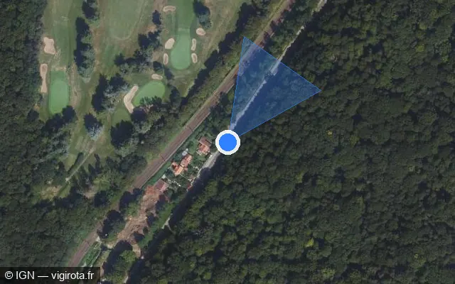 Vue satellite de l'emplacement du radar tourelle à Jouy-en-Josas sur Rue Charles de Gaulle / D 446