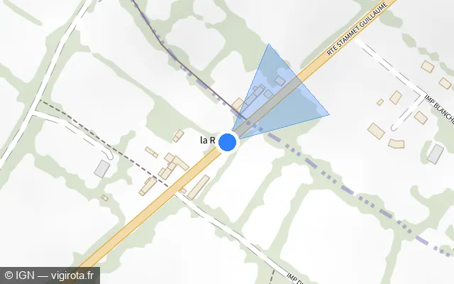 Vue plan de l'emplacement du radar tourelle à Sotteville sur Route de la Boulangerie / D 650