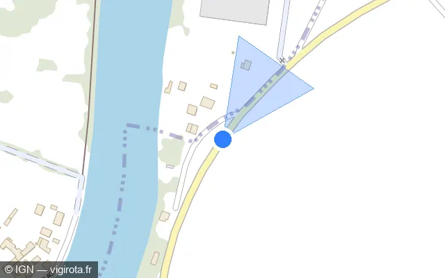 Vue plan de l'emplacement du radar tourelle à Pont-Sainte-Maxence sur D 123E