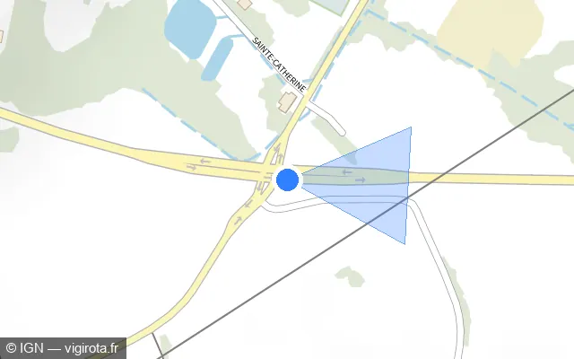Vue plan de l'emplacement du radar tourelle à Lizio sur D 4
