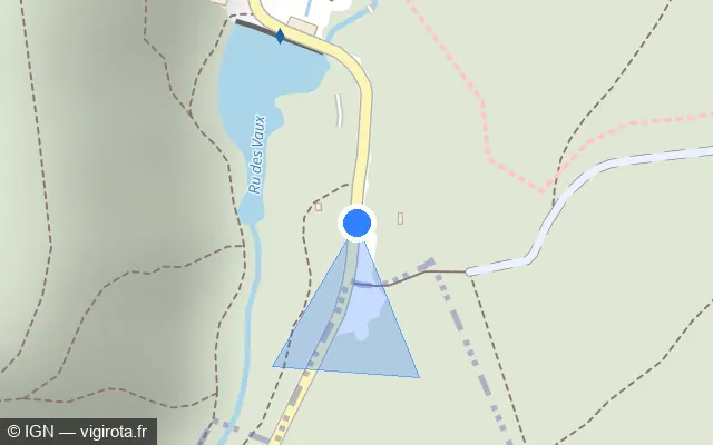 Vue plan de l'emplacement du radar tourelle à Senlisse sur Rue de Dampierre / D 91