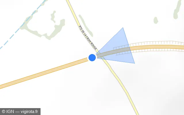 Vue plan de l'emplacement du radar tourelle à La Ferté Macé sur D 402