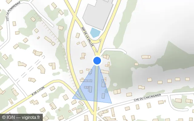 Vue plan de l'emplacement du radar tourelle à Normanville sur Route de Louviers / D 155