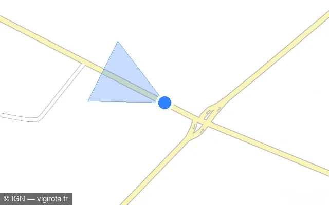 Vue plan de l'emplacement du radar tourelle à Francastel sur D 151