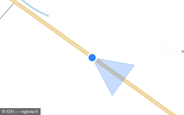 Vue plan de l'emplacement du radar tourelle à Ouges sur M 968