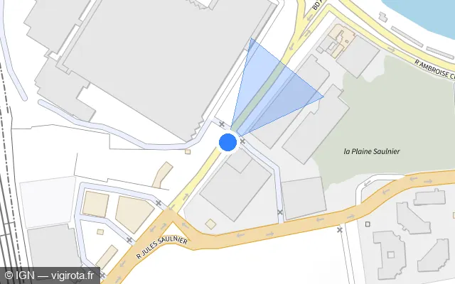 Vue plan de l'emplacement du radar tourelle à Saint-Denis sur Boulevard Anatole France / D 941