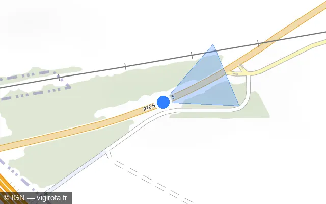 Vue plan de l'emplacement du radar tourelle à Ectot-lès-Baons sur D 929