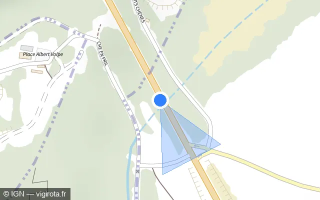 Vue plan de l'emplacement du radar tourelle à Pournoy-la-Grasse sur D 913