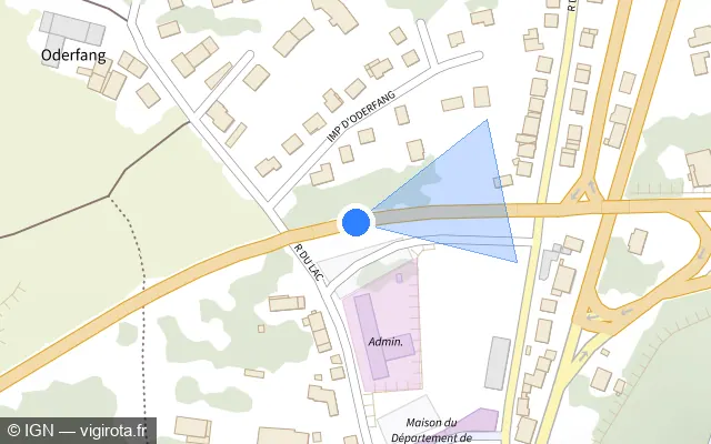 Vue plan de l'emplacement du radar tourelle à Saint-Avold sur D 603
