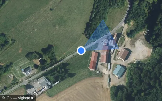 Vue satellite de l'emplacement du radar tourelle à Audun-le-Tiche sur Route d'Aumetz / D 16