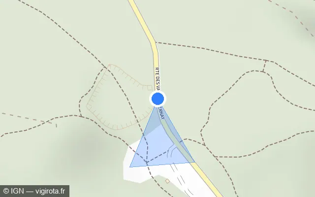 Vue plan de l'emplacement du radar tourelle à Auffargis sur D 24