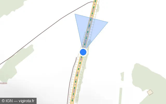 Vue plan de l'emplacement du radar tourelle à Hottviller sur D 620