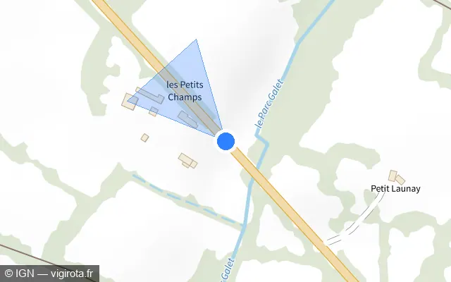 Vue plan de l'emplacement du radar tourelle à Les Monts d'Andaine sur D 18
