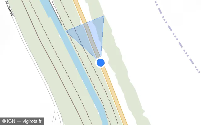 Vue plan de l'emplacement du radar tourelle à Bellicourt sur Rue de Picardie / D 1044