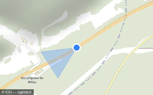 Vue plan de l'emplacement du radar tourelle à Deluz sur D 683