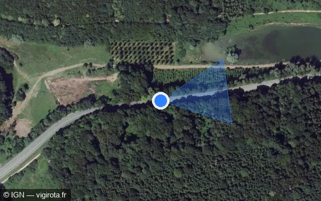Vue satellite de l'emplacement du radar tourelle à Petit-Réderching sur Rue de Strasbourg / D 662