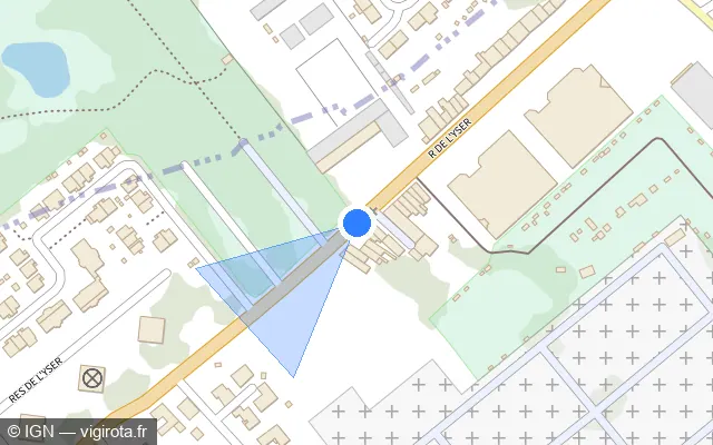 Vue plan de l'emplacement du radar tourelle à Neuville-en-Ferrain sur Rue de l'Yser / M 670