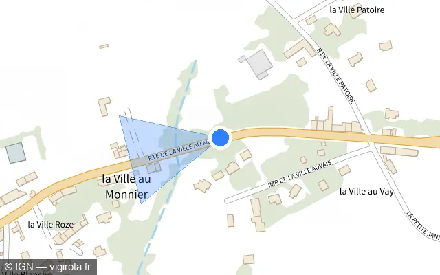 Vue plan de l'emplacement du radar tourelle à Saint-Lunaire sur Route de la Ville au Monnier / D 168