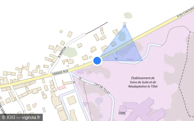 Vue plan de l'emplacement du radar tourelle à Cires-lès-Mello sur Grande Rue / D 929