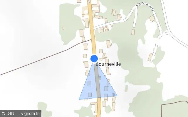 Vue plan de l'emplacement du radar tourelle à Marolles sur Rue de Meaux / D 936