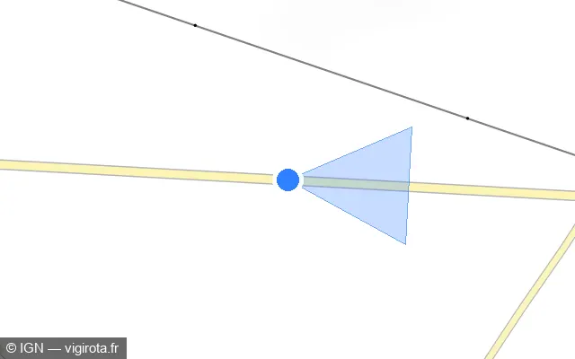 Vue plan de l'emplacement du radar tourelle à Lataule sur D 938
