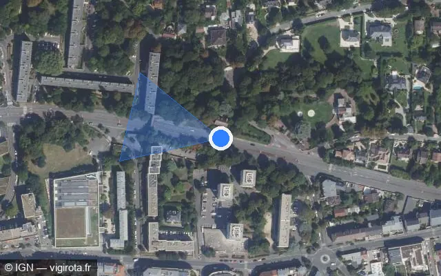 Vue satellite de l'emplacement du radar tourelle à Gournay-sur-Marne sur Boulevard Paul Pambrun / D 970