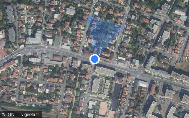 Vue satellite de l'emplacement du radar tourelle à Villemomble sur Villa Baudon Saint-Lô