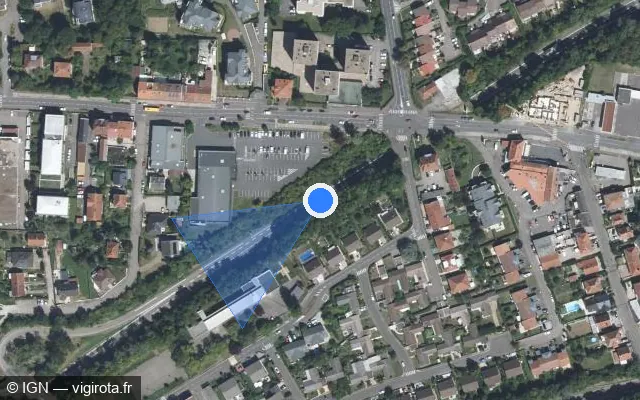 Vue satellite de l'emplacement du radar tourelle à Vantoux sur M 603 / Voie Valéry-Giscard d'Estaing