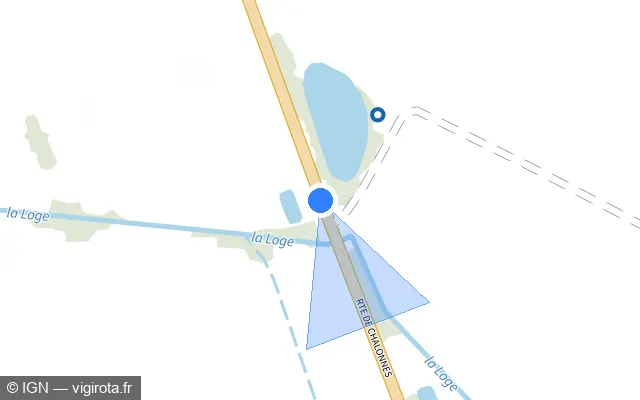 Vue plan de l'emplacement du radar tourelle à Saint-Georges-sur-Loire sur Rue de la Linotte / D 961