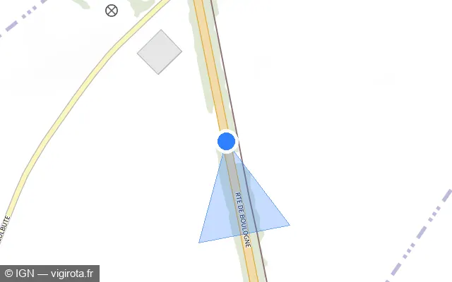 Vue plan de l'emplacement du radar tourelle à Estréelles sur D 901