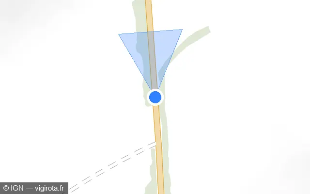 Vue plan de l'emplacement du radar tourelle à Vron sur D 1001